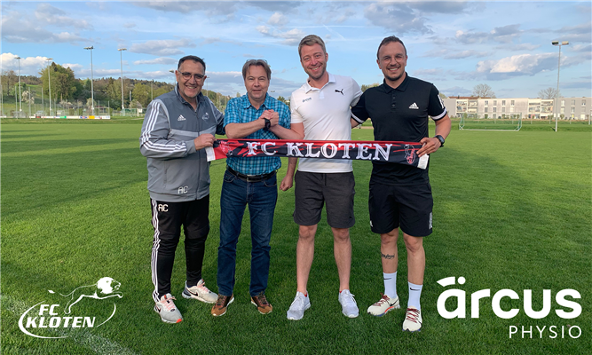 FC Kloten verlängert die Kooperation mit arcus physio