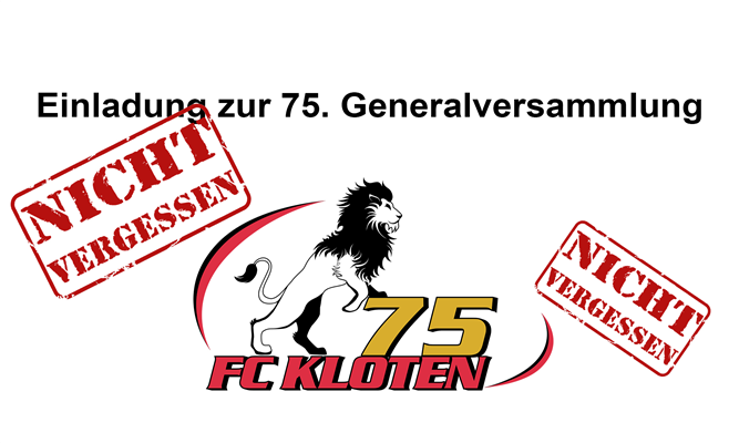 75. GENERALVERSAMMLUNG - REMINDER